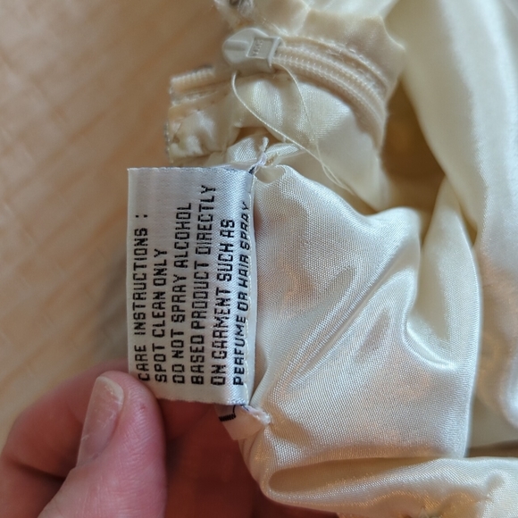 Stenay Cream/Champagne Colored Beaded Long Cocktail Dress - Sz 6 - Picture 10 of 10